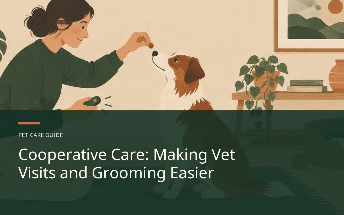 Illustrative article cover for Cooperative Care: Making Vet Visits and Grooming Easier