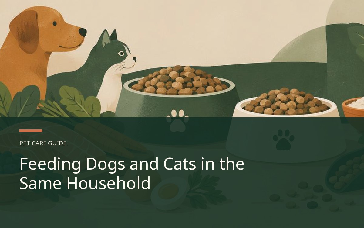 Illustrative article cover for Feeding Dogs and Cats in the Same Household