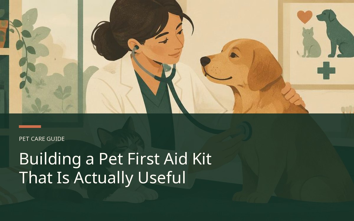Illustrative article cover for Building a Pet First Aid Kit That Is Actually Useful