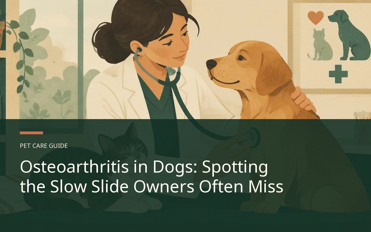 Illustrative article cover for Osteoarthritis in Dogs: Spotting the Slow Slide Owners Often Miss