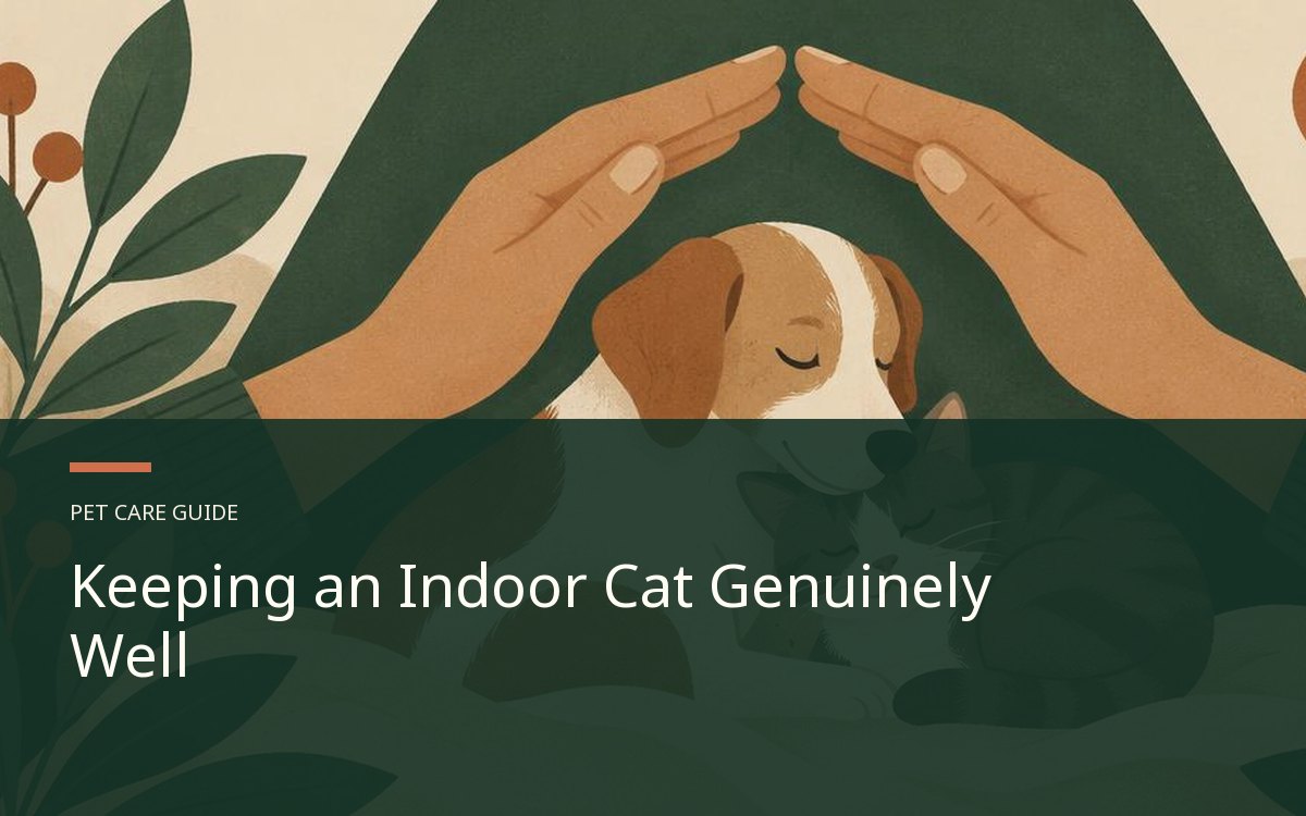 Illustrative article cover for Keeping an Indoor Cat Genuinely Well