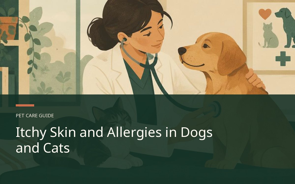 Illustrative article cover for Itchy Skin and Allergies in Dogs and Cats