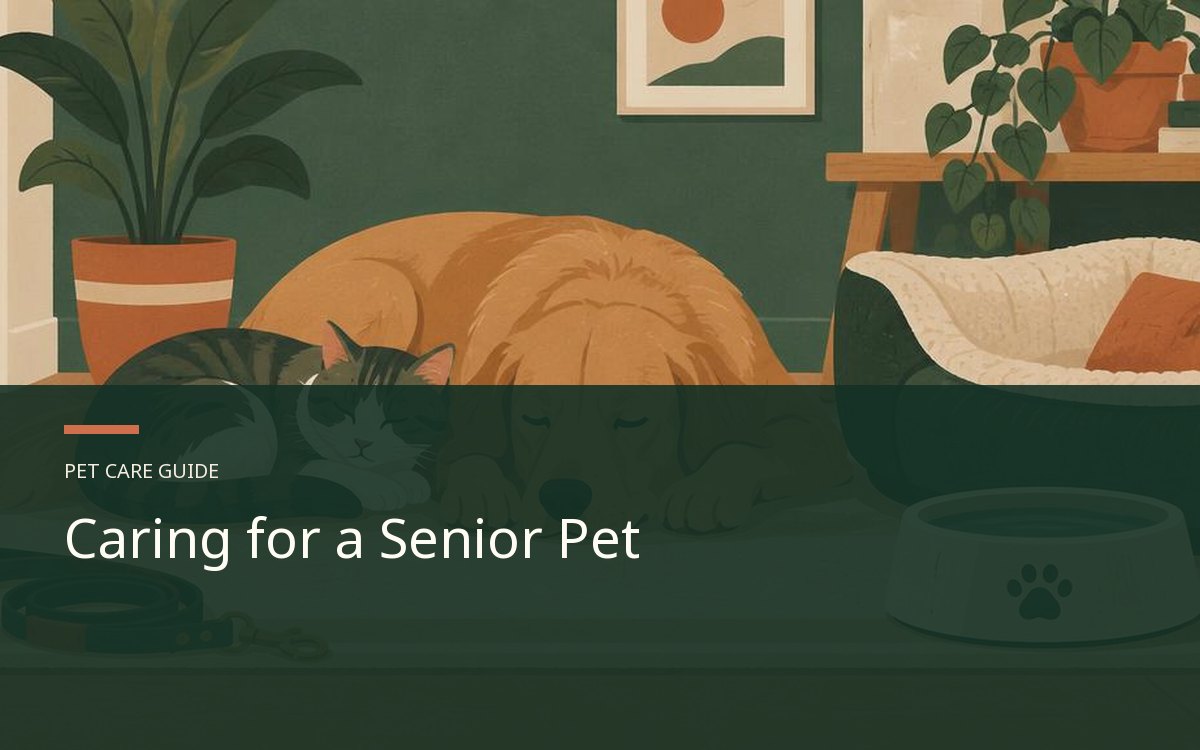 Illustrative article cover for Caring for a Senior Pet