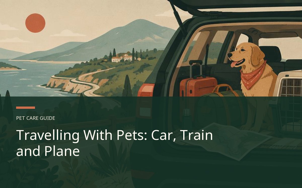 Illustrative article cover for Travelling With Pets: Car, Train and Plane