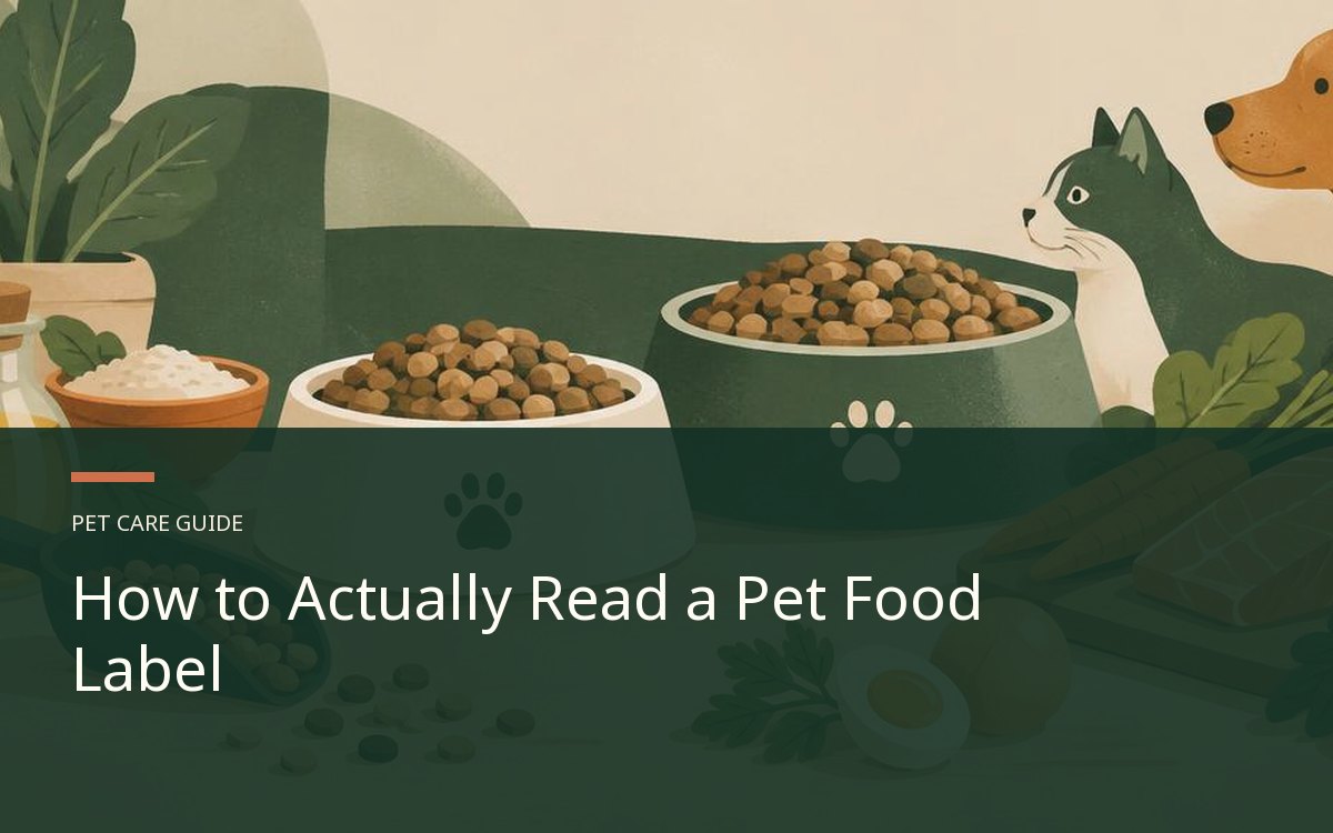 Illustrative article cover for How to Actually Read a Pet Food Label